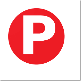 Letter P Big Red Dot Letters & Numbers Posters and Art